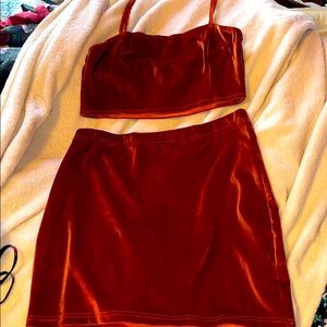 Velvet two piece set